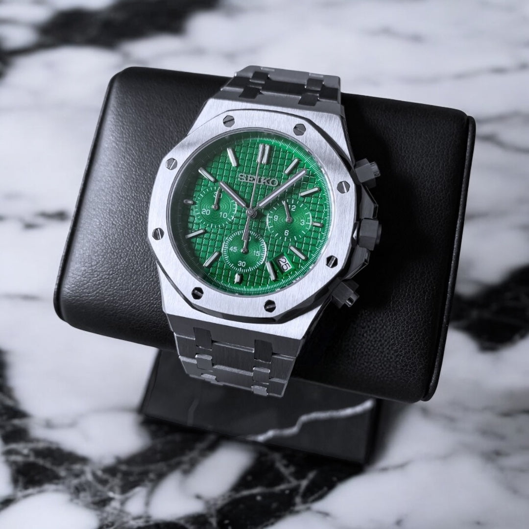 SEIKO MOD ROYAL OAK | CHRONO GREEN