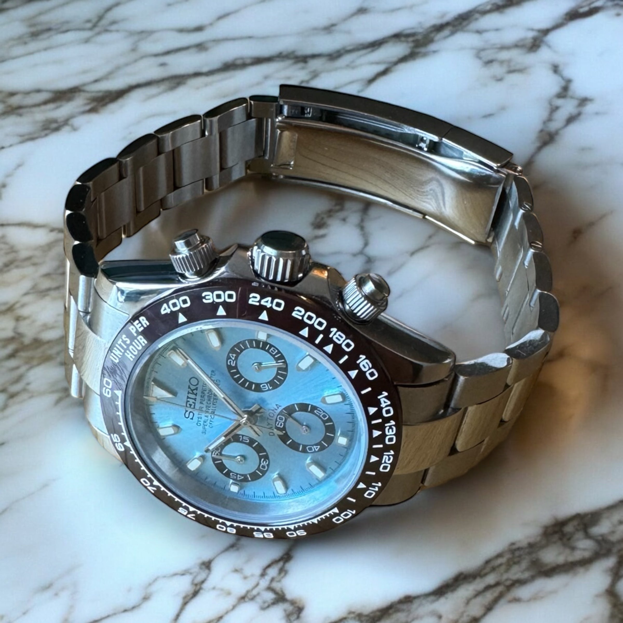 SEIKO MOD DAYTONA | PLATINUM